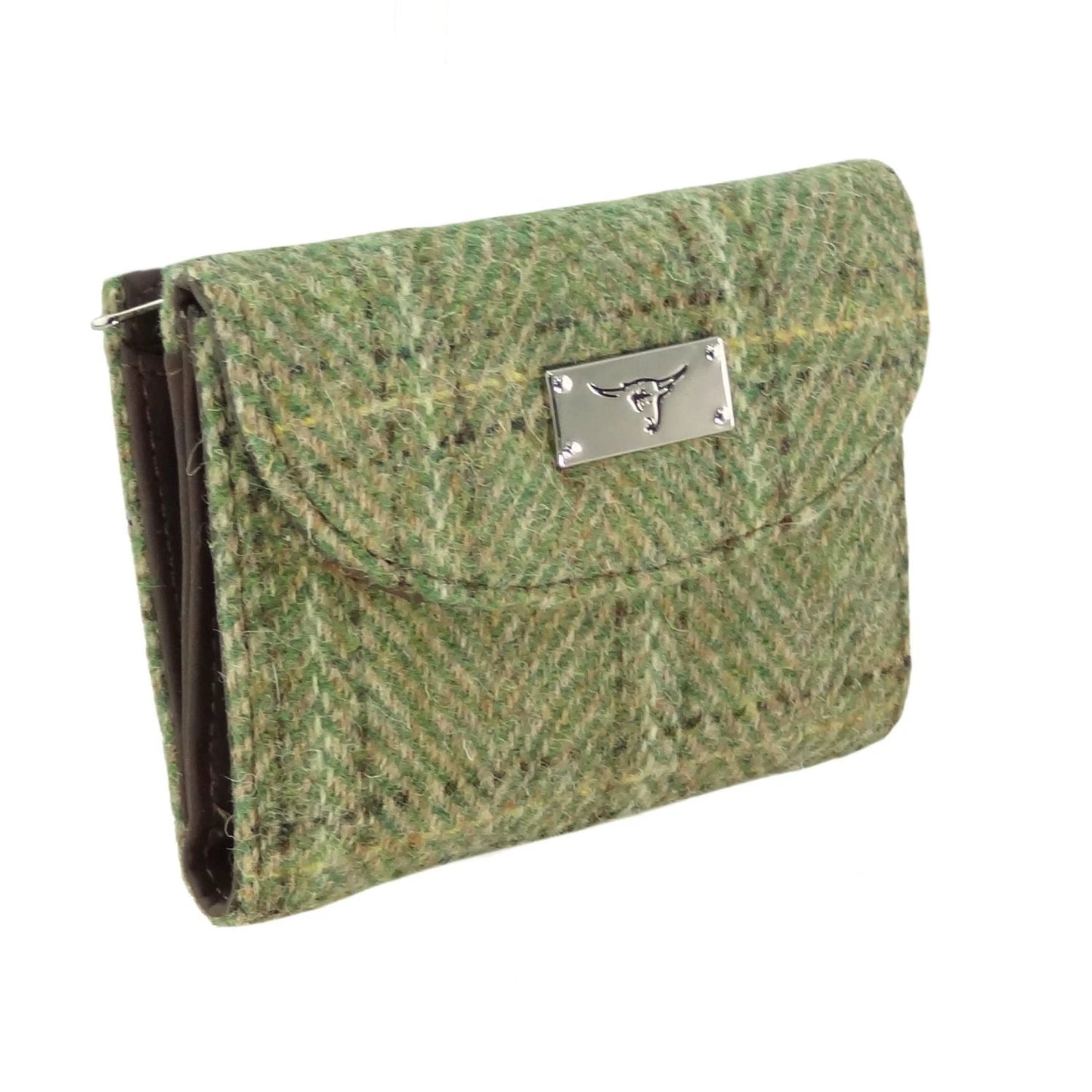 Dames Portemonnee Jura Groen Visgraat - Harris Tweed - Glen Appin of Scotland by MoodCompanyNL