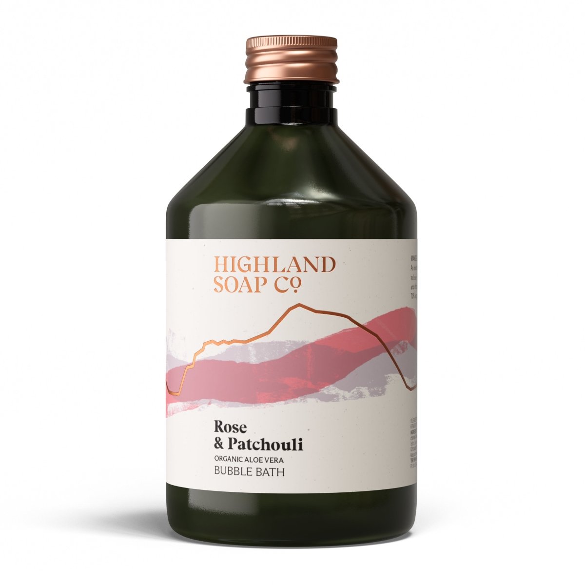 Mood Company - Biologisch Badschuim 500ml - Rose & Patchouli - Highland Soap Company -