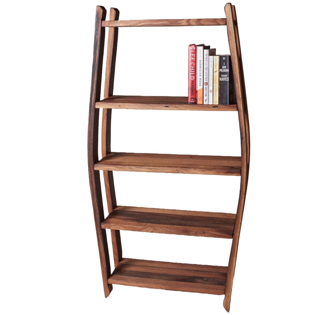 MoodCompanyNL - Boekenkast Large van oude whiskyvaten - 135 x 70 x 25 cm - Handgemaakt - Darach Scotland - 6091028725765