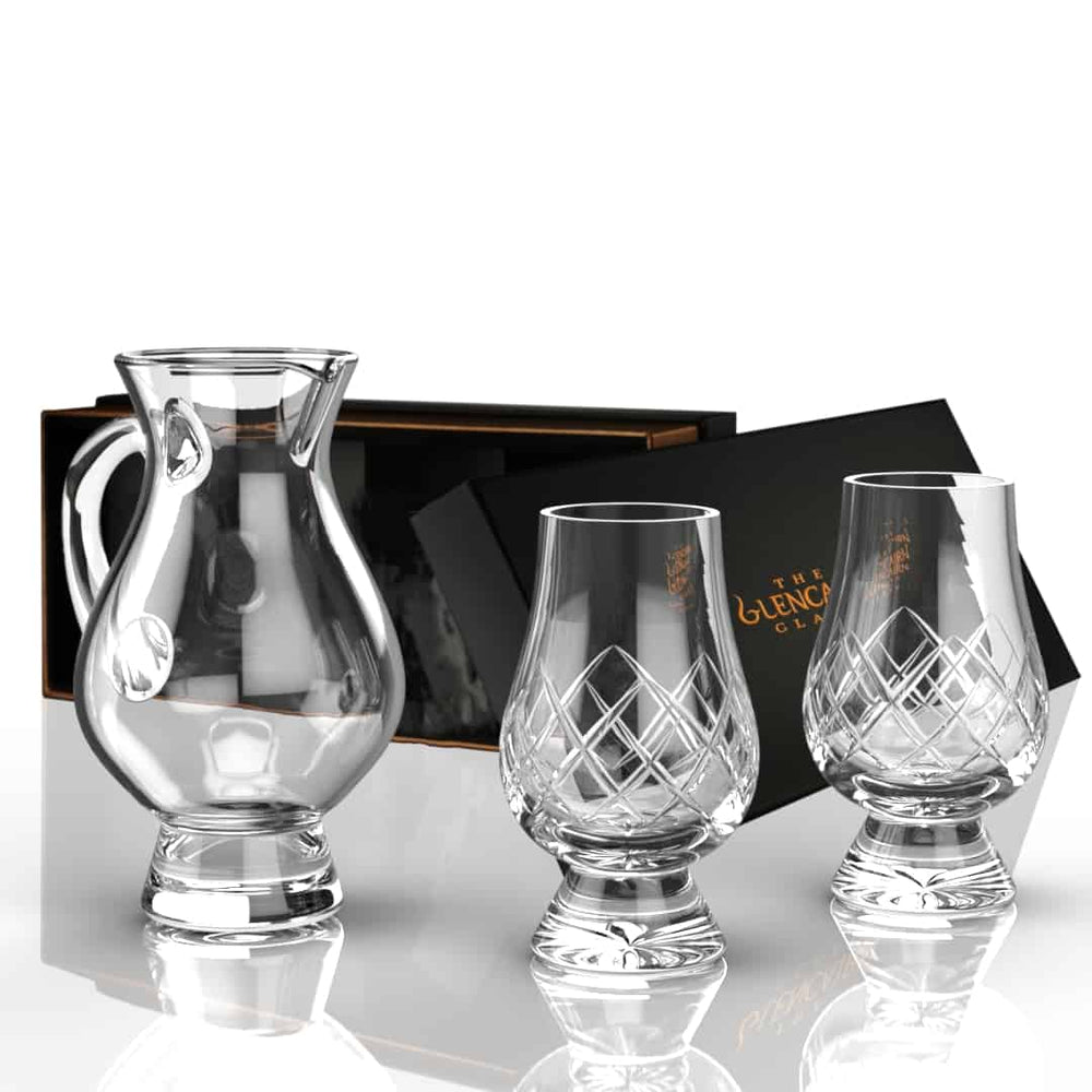 MoodCompanyNL - Combinatieset van 2 Cut whiskyglazen 1 Waterkaraf 2 Kijkglazen en Pipette - Glencairn Crystal Scotland - 6095635478427