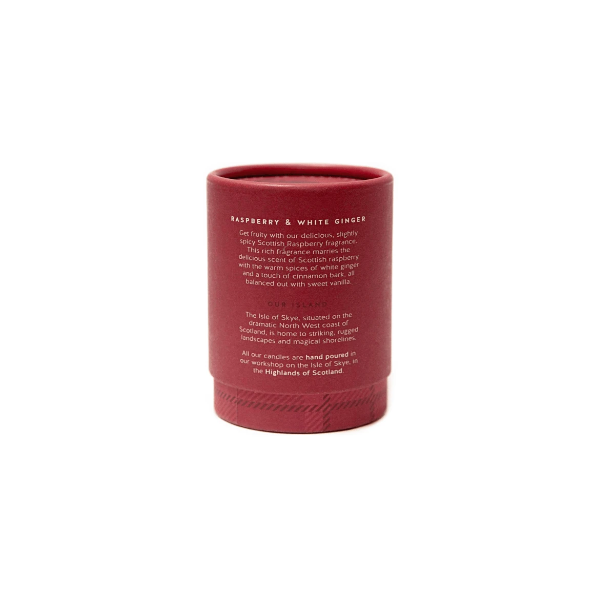 Geurkaars Framboos met Gember Mini - 20 uur - Sojawas - Isle of Skye Candle by MoodCompanyNL