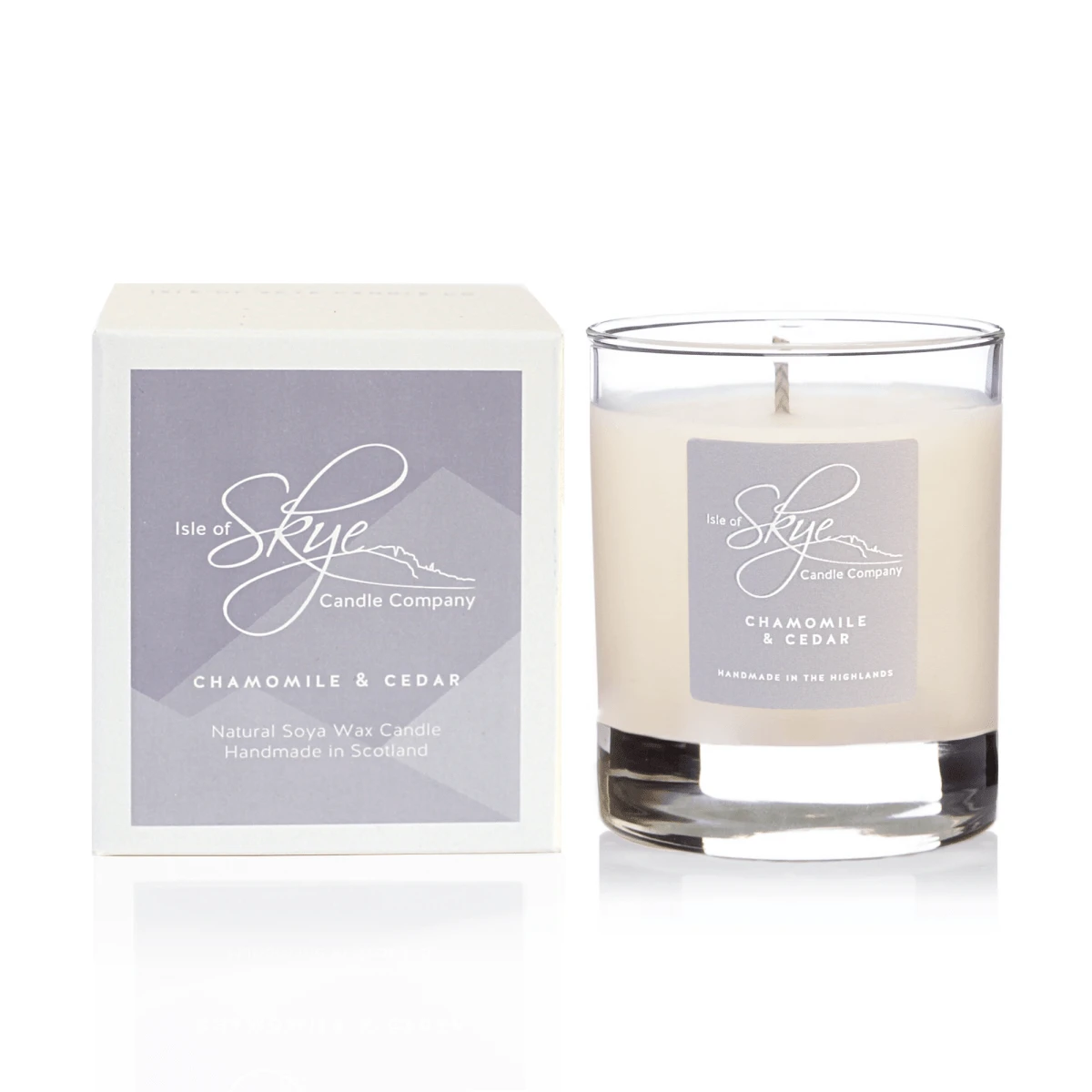 Geurkaars Kamille en Cederhout Small - 30 uur - Sojawas - Isle of Skye Candle by MoodCompanyNL