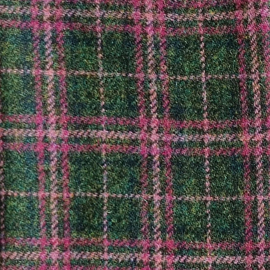 Mood Company - Handtas Findhorn Groen en Roze (Plum) - Stevig - Draagband - Harris Tweed - Glen Appin of Scotland - 5060631376313