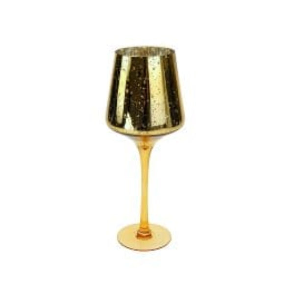 MoodCompanyNL - Kaarsenhouder Queen op Voet - Goud - Glas - 35 cm hoog - Werner Voss - 4030673532467