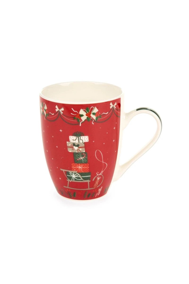 Kerstmok in cadeau verpakking - 350 ml - 10,5 cm hoog - Nuvole di Stoffa by MoodCompanyNL