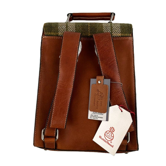 MoodCompanyNL - Medium Rugzak Groen Tartan & Leer | Das Impex - 5056703022998