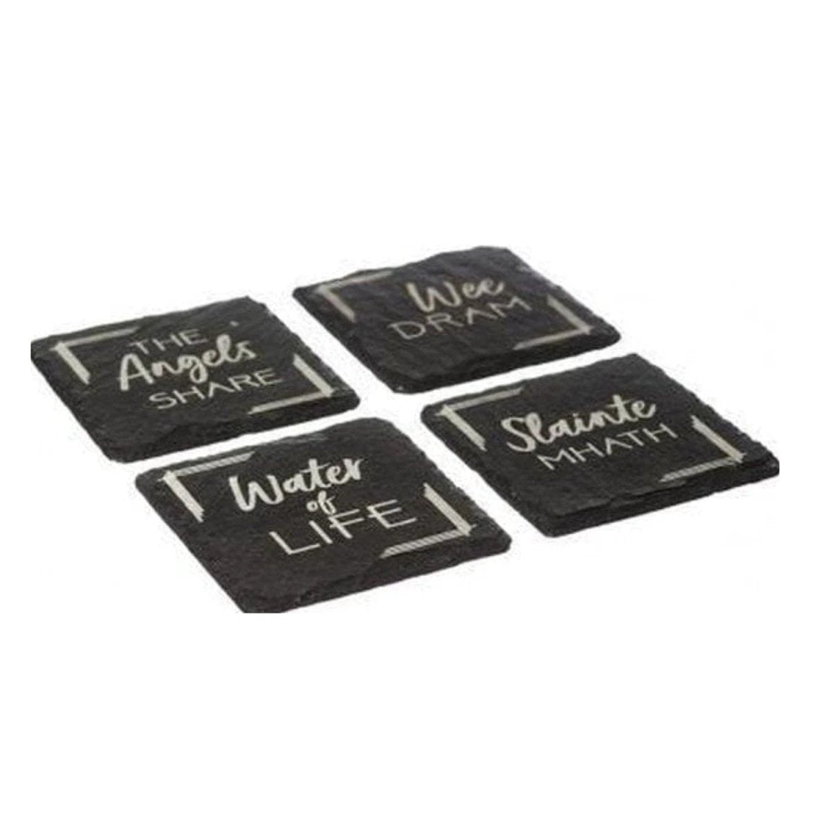 Onderzetters Whisky - Gegraveerd - Leisteen - Just Slate Company Scotland by MoodCompanyNL