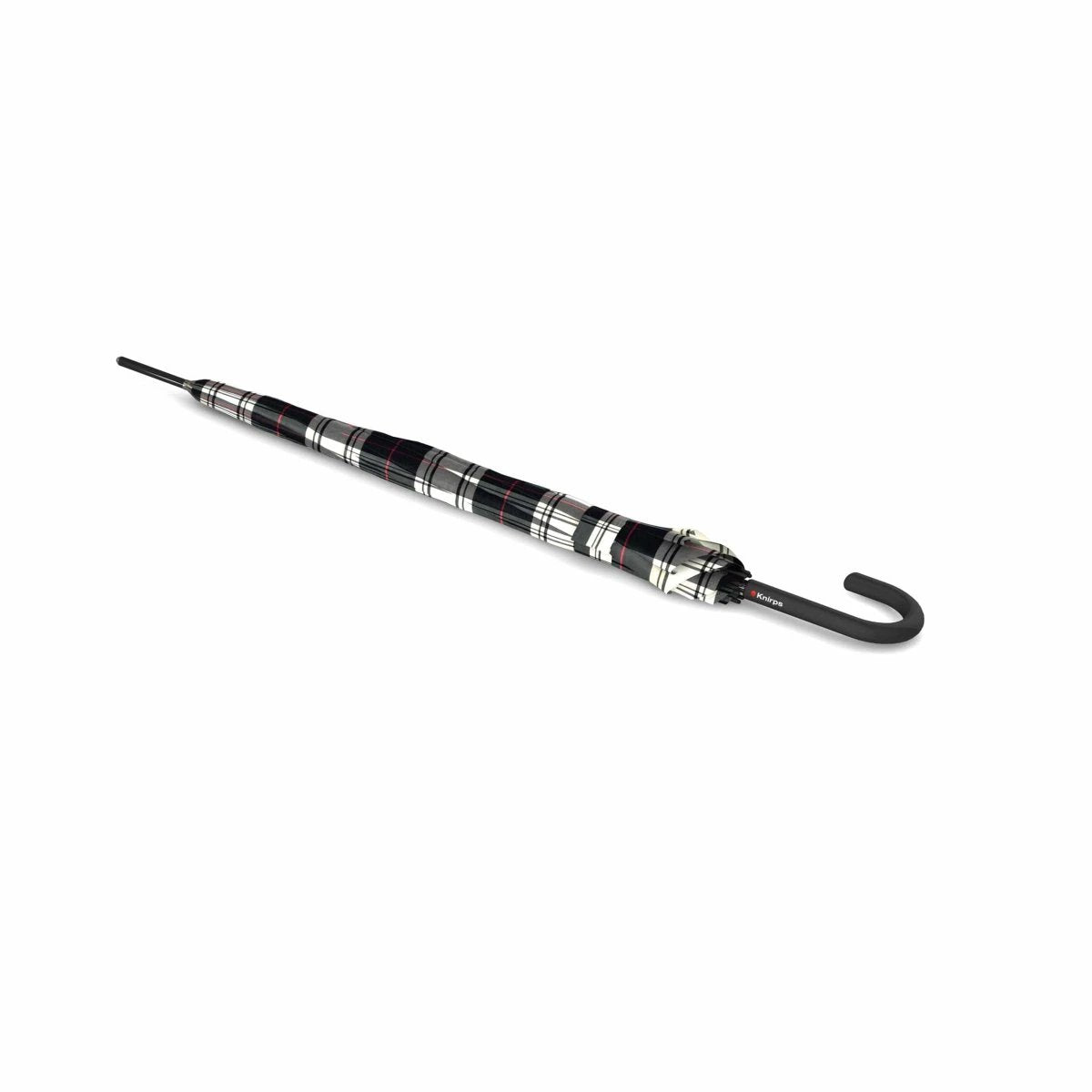 Paraplu Geruit Zwart Wit - T760 - Dsn 105 cm - Lengte 88 cm - Knirps by MoodCompanyNL