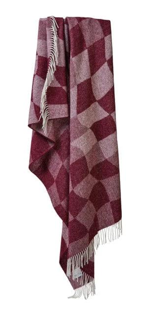 Plaid Bijou bordeauxrode - 150x183 - Nieuw Wol - Tweedmill UK by MoodCompanyNL