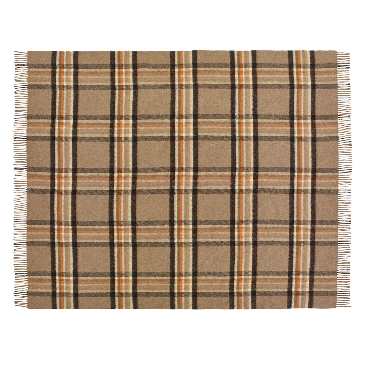 Mood Company - Plaid Double Face Vintage Ruit Camel - Country Side Collection - Merino Lamswol - 140x185 - Bronte by Moon - 6151226223279