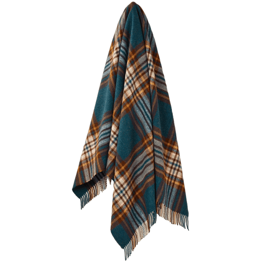 Mood Company - Plaid St. Ives Groen - Shetland Lamswol - 140x185 - Bronte by Moon Scotland - 6151206956906