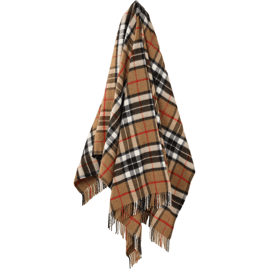 MoodCompanyNL - Plaid Tartan Camel Thompson - Merino Lamswol - 140x185 - Bronte by Moon Scotland - 5057900085816