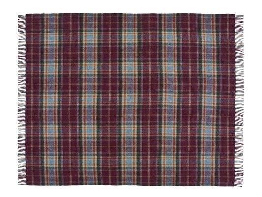 Mood Company - Plaid Winterton Pruim - Merino Lamswol - 140x185 - Bronte by Moon Scotland - 6151220943999