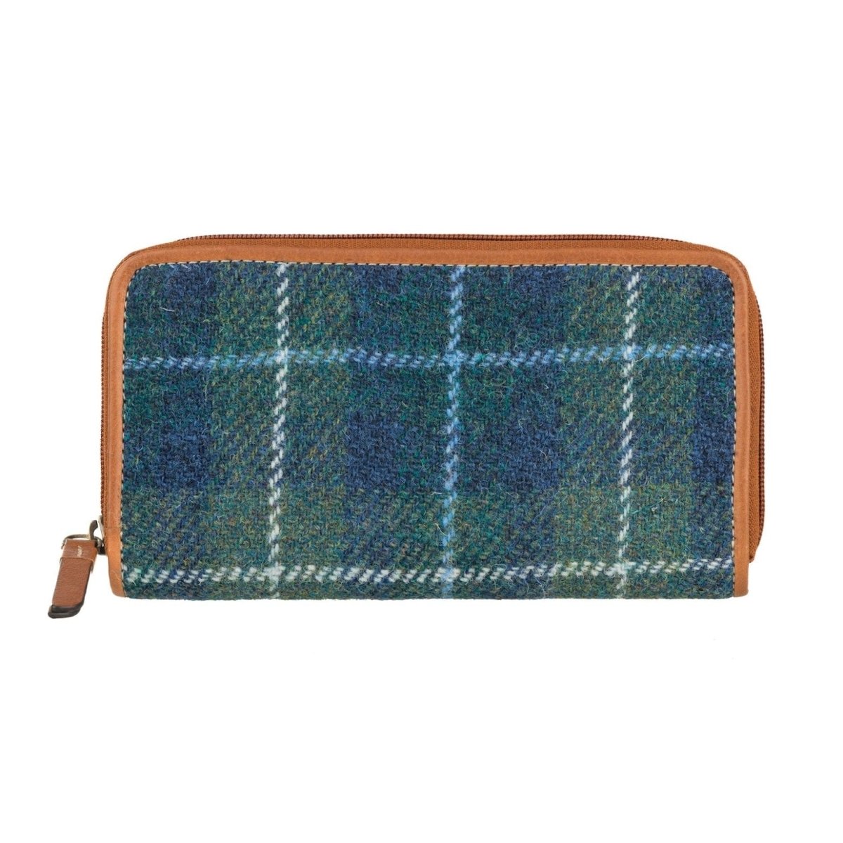 MoodCompanyNL - Portemonnee Blauw Tartan & Leer | 12 Pasjes | Das Impex - 5056703020710