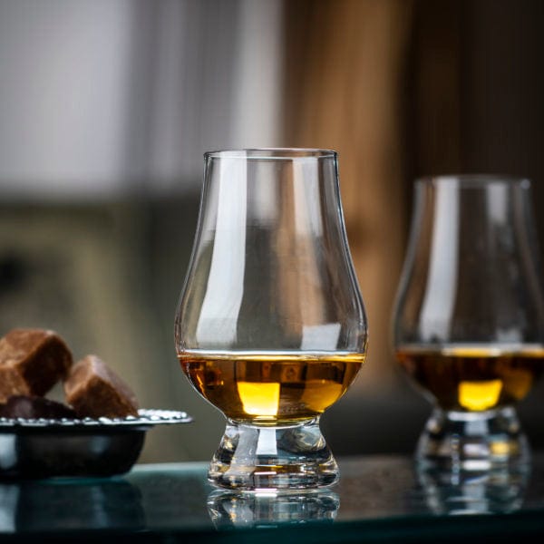 Reisset met 2 Whiskyglazen - Leren houder - Glencairn Crystal Scotland by MoodCompanyNL