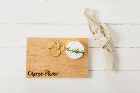MoodCompanyNL - Serveerplank Cheese Please - 30x20 - Schots Eikenhout - Scottish Made - 5060426285141