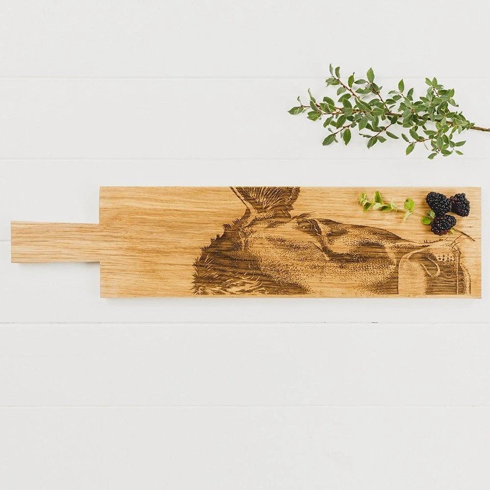 Serveerplank Jersey koe Lang - 60x15 - Schots Eikenhout - Scottish Made by MoodCompanyNL