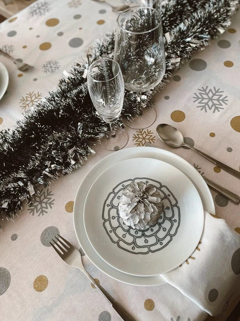 Servetten Sneeuwvlokje Wit - 40x40 - 2 stuks! - Katoen - Mood Company by MoodCompanyNL