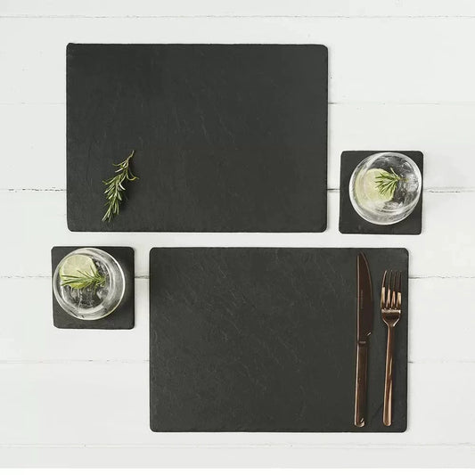 Set van 2 unieke leistenen placemats by MoodCompanyNL