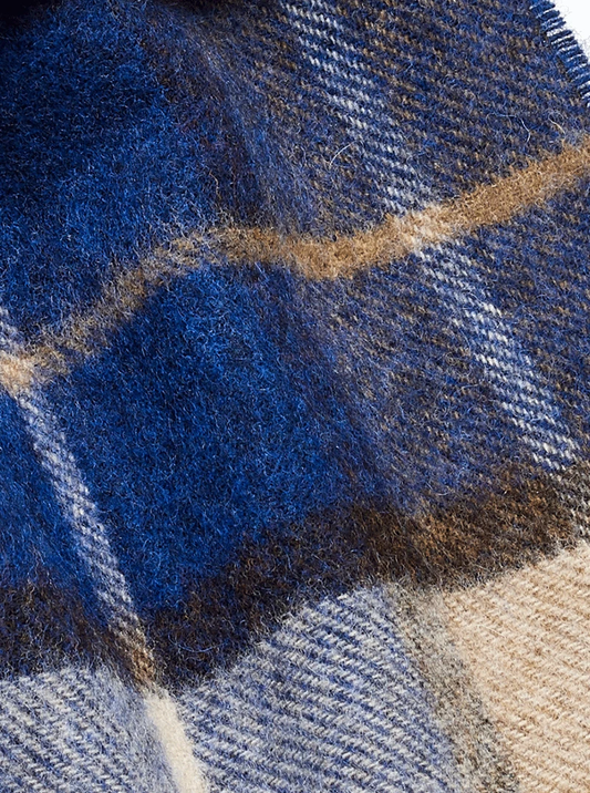 Sjaal Westminster Cobalt - Meriono Lamswol - 25 x 190 - Bronte by Moon Scotland by MoodCompanyNL
