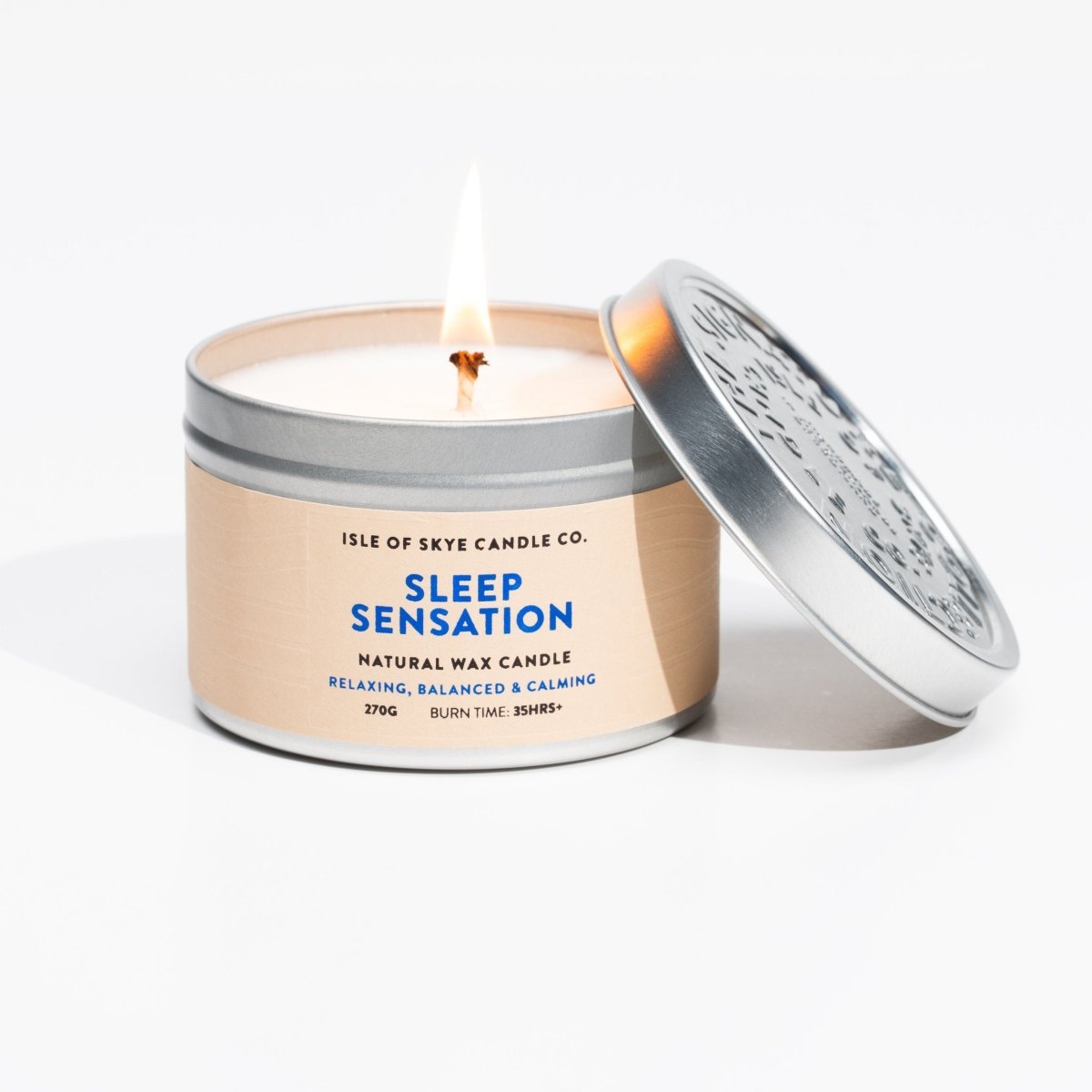 Mood Company - Sojawaskaars Sleep Sensation - Travel Container - Handgemaakt - 30 uur - Isle of Skye Candle Company -