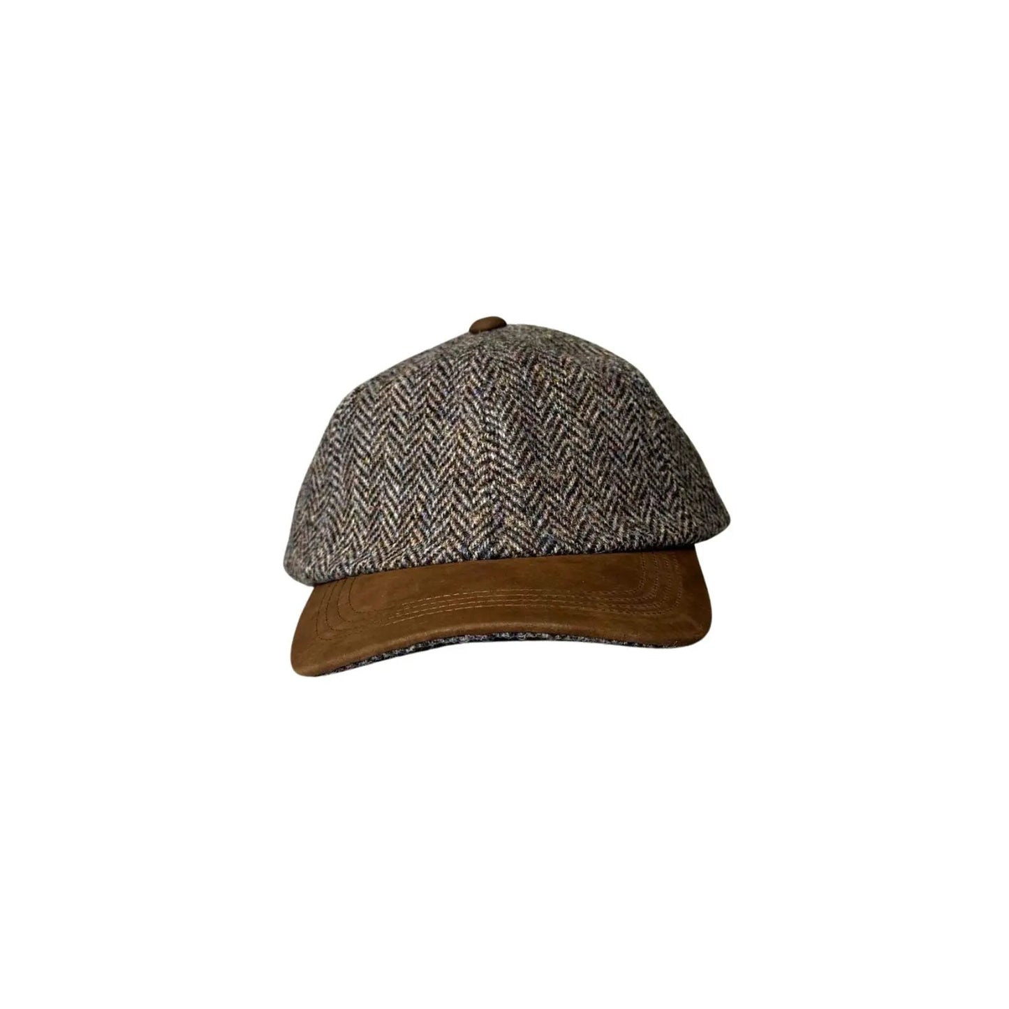 Harris Tweed Baseball Cap – Suède Klep – Verstelbaar – Tweedmill UK by Mood Company