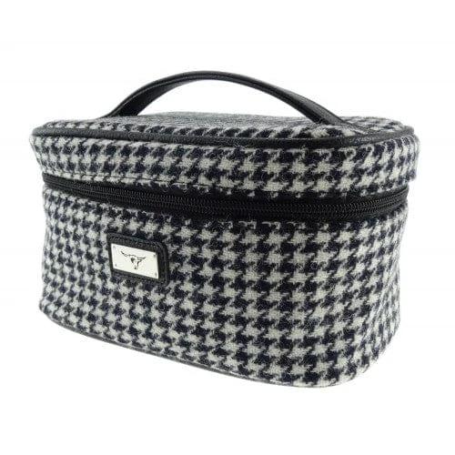 Toilettas Zwart Wit (Houndstooth)- Harris Tweed - Glen Appin of Scotland by MoodCompanyNL