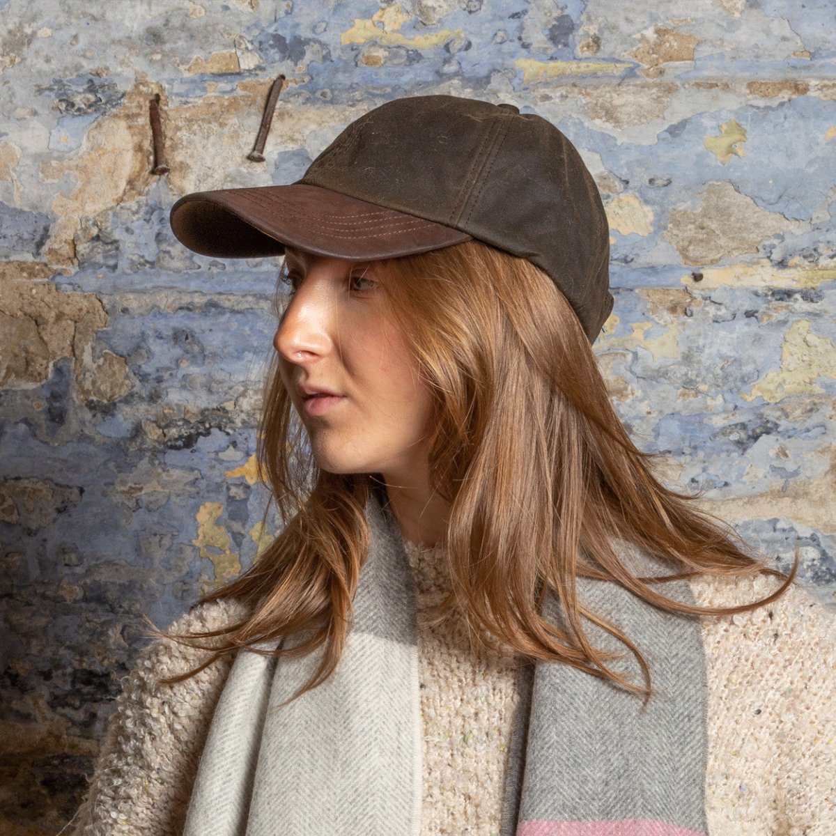 Mood Company - Wax Baseball Cap Groen – Waxed Cotton Pet met Leren Klep (Made in UK) - 5060445894126