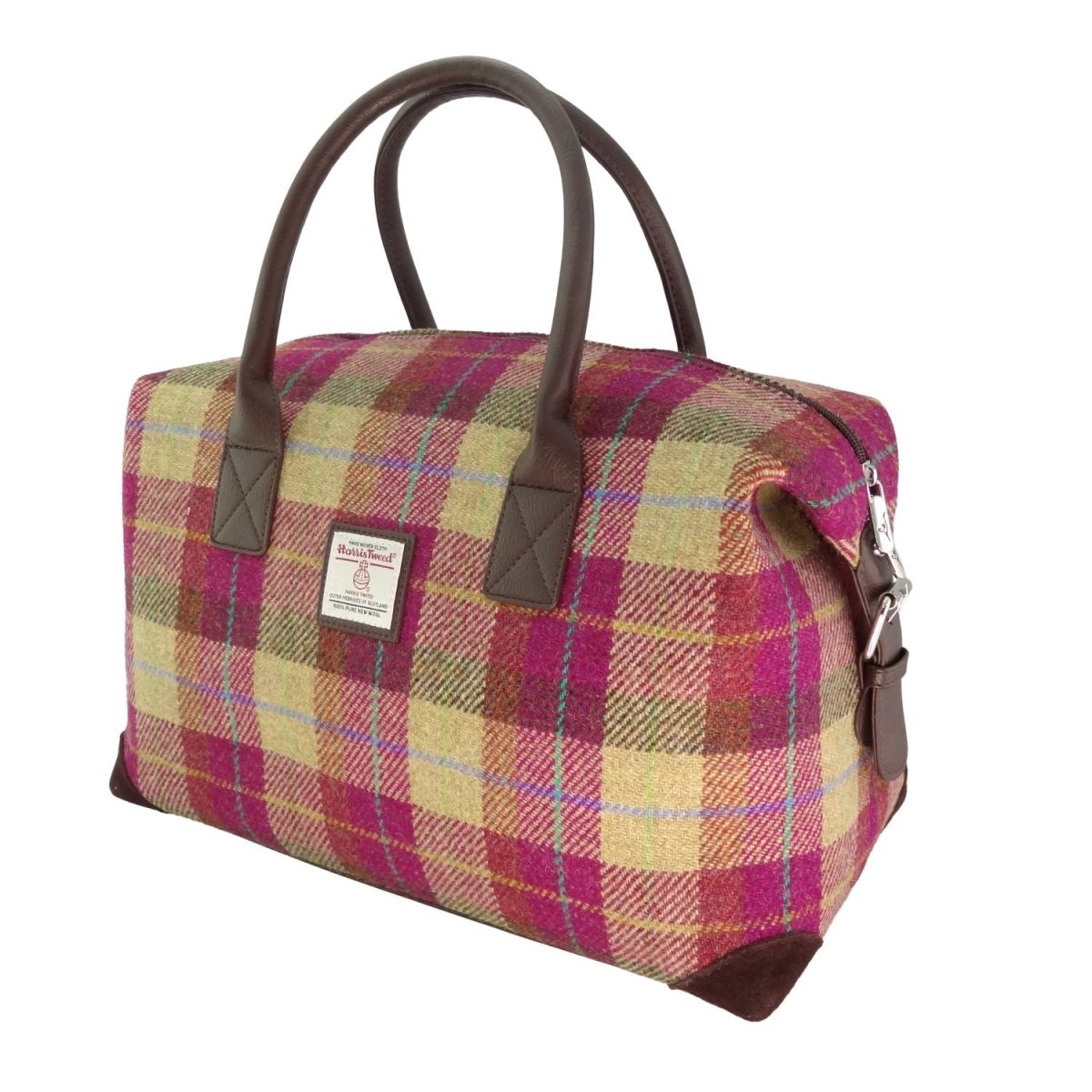 Mood Company - Weekendtas Esk Burgundy & Sand - Harris Tweed - Glen Appin of Scotland -