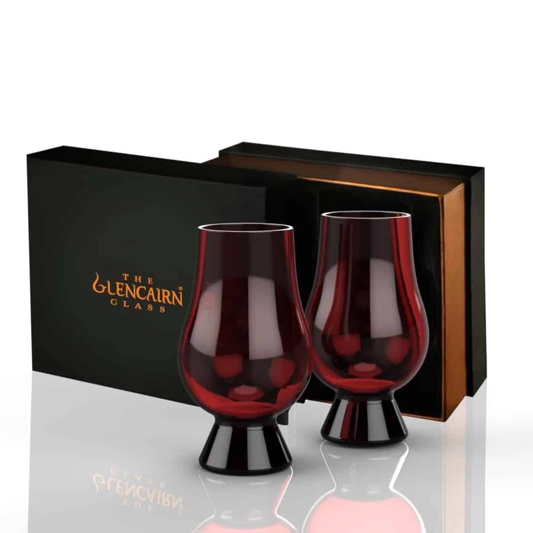 Whiskyglazen Rood 2 stuks - Blind Tasting - Geschenkverpakking - Glencairn Crystal Scotland by MoodCompanyNL