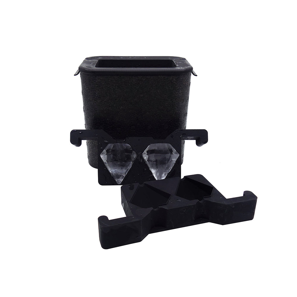 Professionele Crystal Clear Diamant IJsblokjesvorm - 2 Heldere Diamant IJsblokjes 5,5 x 5,5 cm voor Whisky & Cocktails - Mood4Whisky