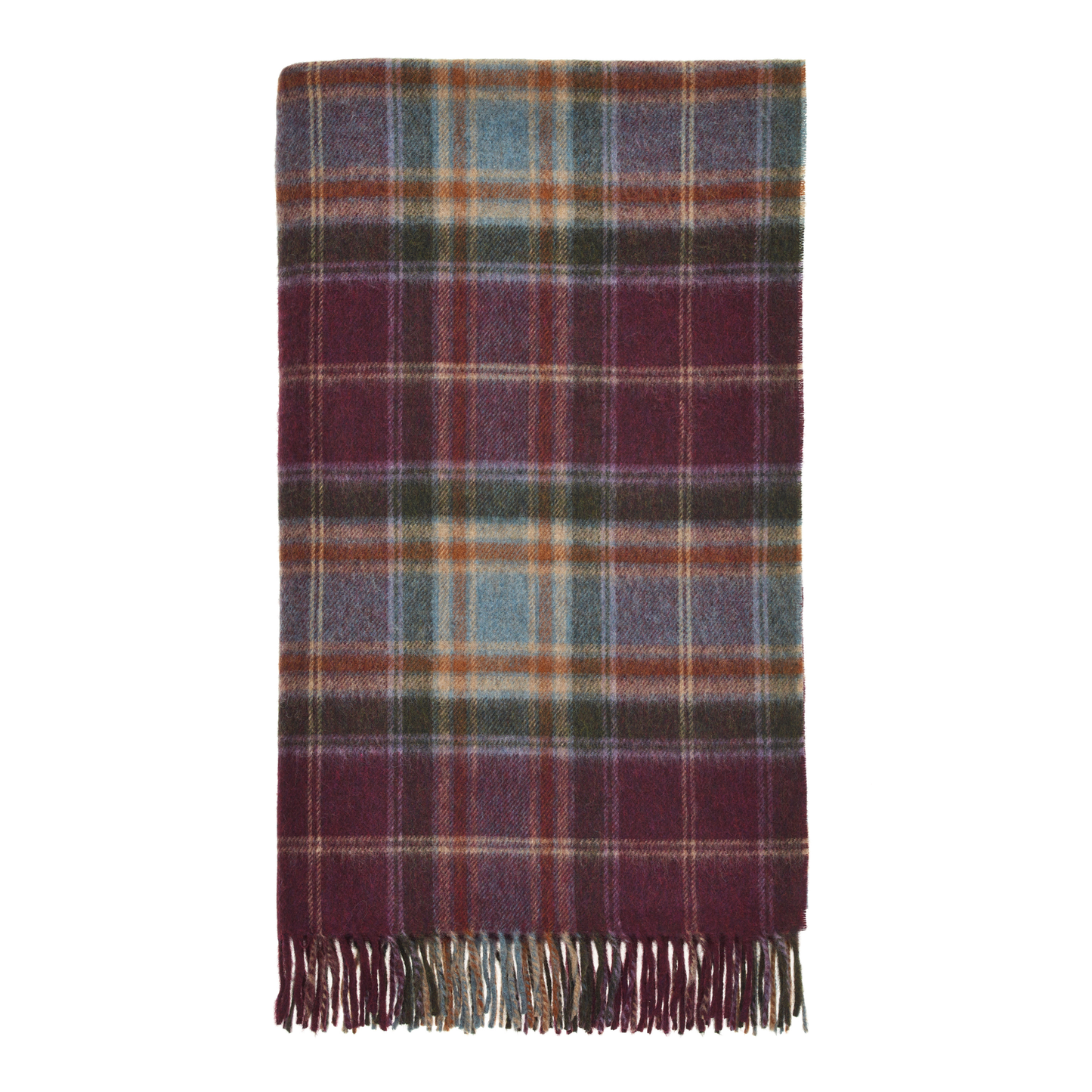 Plaid Winterton Pflaume - Merino-Lammwolle - 140x185 - Bronte by Moon Scotland