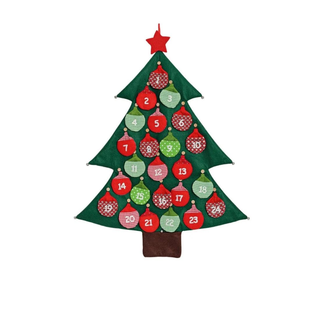 Adventskalender, boom van vilt, B73 x H95 cm - Wurm by MoodCompanyNL