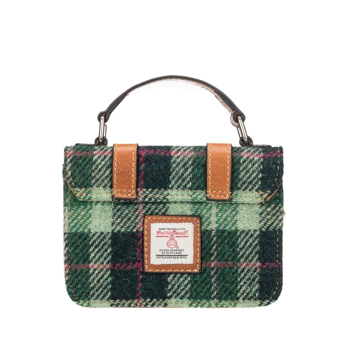 MoodCompanyNL - Baby Satchel Groen Tartan & Leer | Compact & Stijlvol | Das Impex - 5056703022424