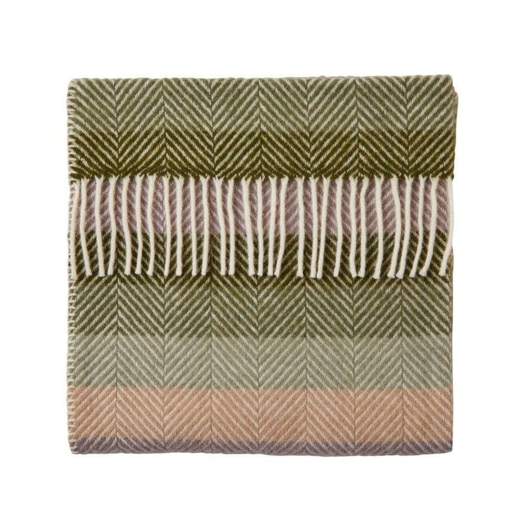 Mood Company - Babydekentje Stripe Botanical – Pure New Wool – 68x73 cm - Tweedmill - 5060958304235