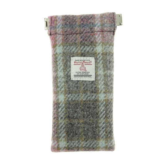 MoodCompanyNL - Brillenetui Zacht Roze Buchanan - Harris Tweed - Metalen Clip - Glen Appin of Scotland - 5061035010940