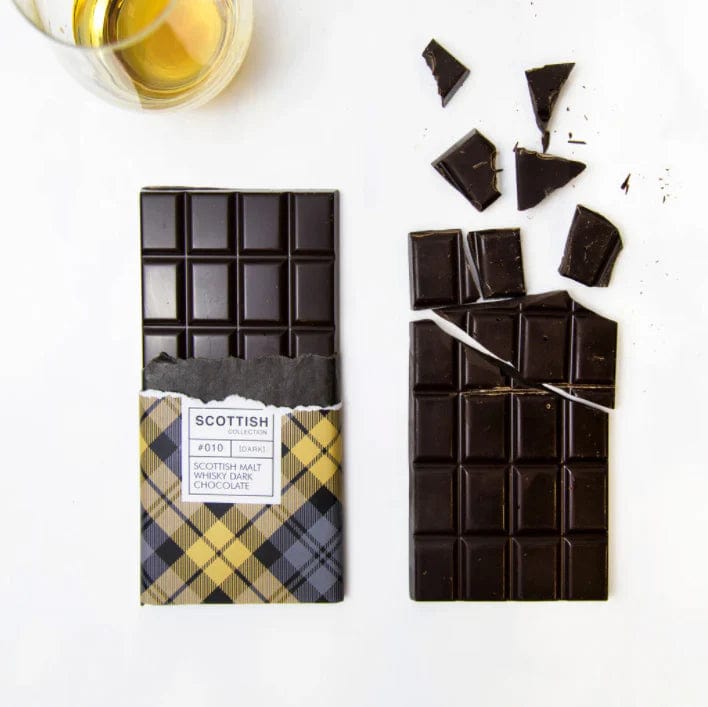 Chocoladereep Puur met Maltwhisky - 100 gram - Handmade in Scotland
