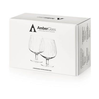 Mood Company - Cognacglas CG300 - Set van 2 stuks - 300 ml – handgemaakt – Amber Glass - 5903940034256