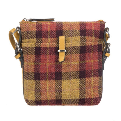 MoodCompanyNL - Crossbody Tas Geel/Rood Tartan & Leer | Licht & Slim | Das Impex - 5056703024527