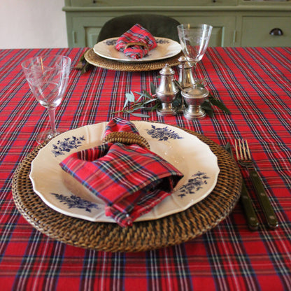 Tischdecke Tartan Windsor Rot - Baumwolle/Polyester - Bamar
