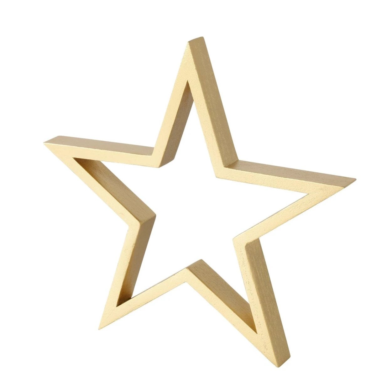 Decoratieve sterren Borna - goud - set van 2 - Hoogte 16 en 30 cm by Mood4Christmas