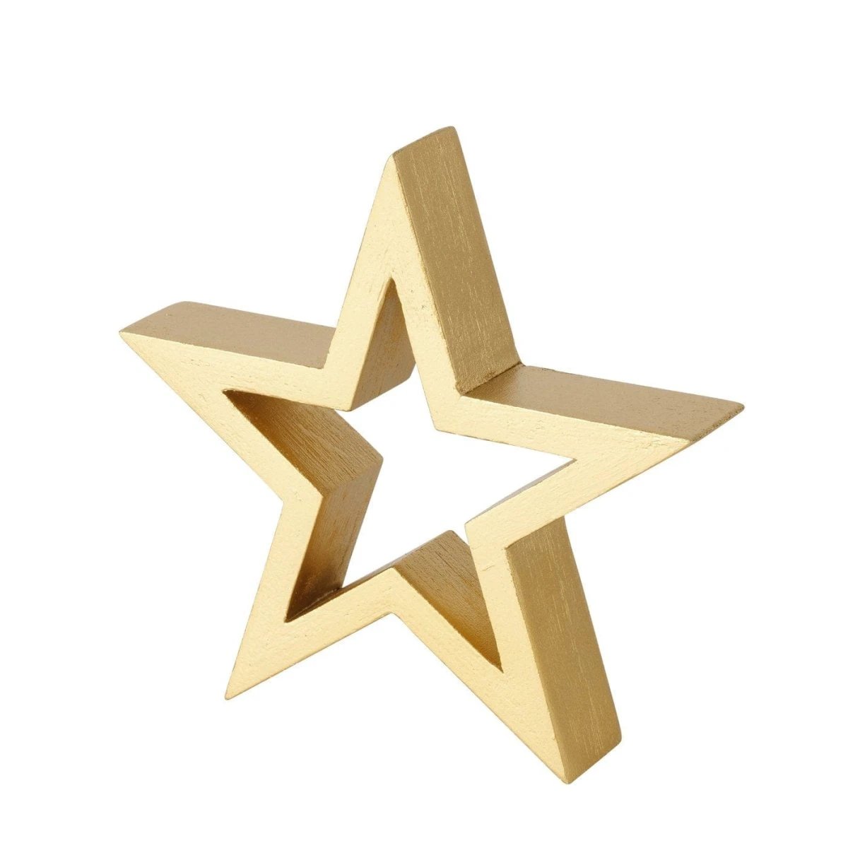 Decoratieve sterren Borna - goud - set van 2 - Hoogte 16 en 30 cm by Mood4Christmas