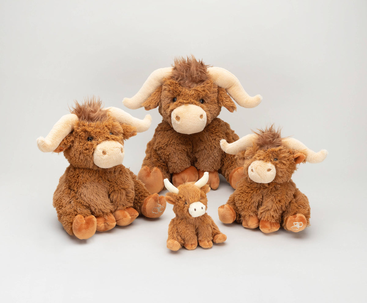 Peluche Vache Highland Marron - 30 cm - Peluche Douce - Jomanda