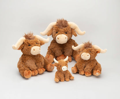 Peluche Vache Highland Marron - 30 cm - Peluche Douce - Jomanda