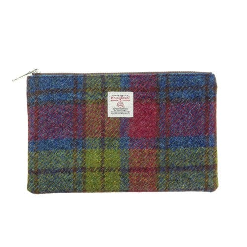 MoodCompanyNL - Etui Berneray Multi Colour Tartan - 22 x 14 - Harris Tweed - Glen Appin of Scotland - 5090959027546