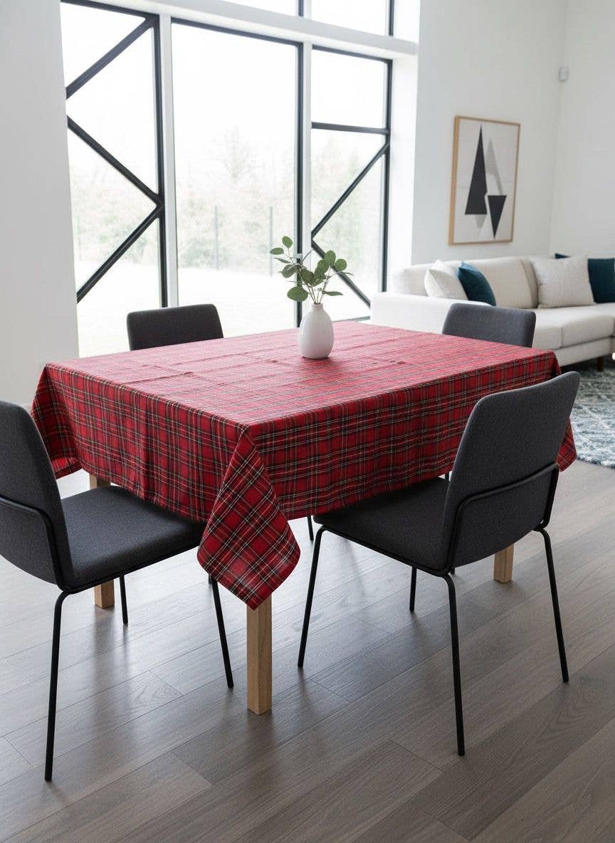 Tischdecke Tartan Windsor Rot - Baumwolle/Polyester - Bamar