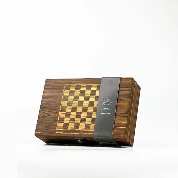 Game Set met Heupfles Schotse Hooglander - Top Cadeau - Selbrae House Scotland by MoodCompanyNL