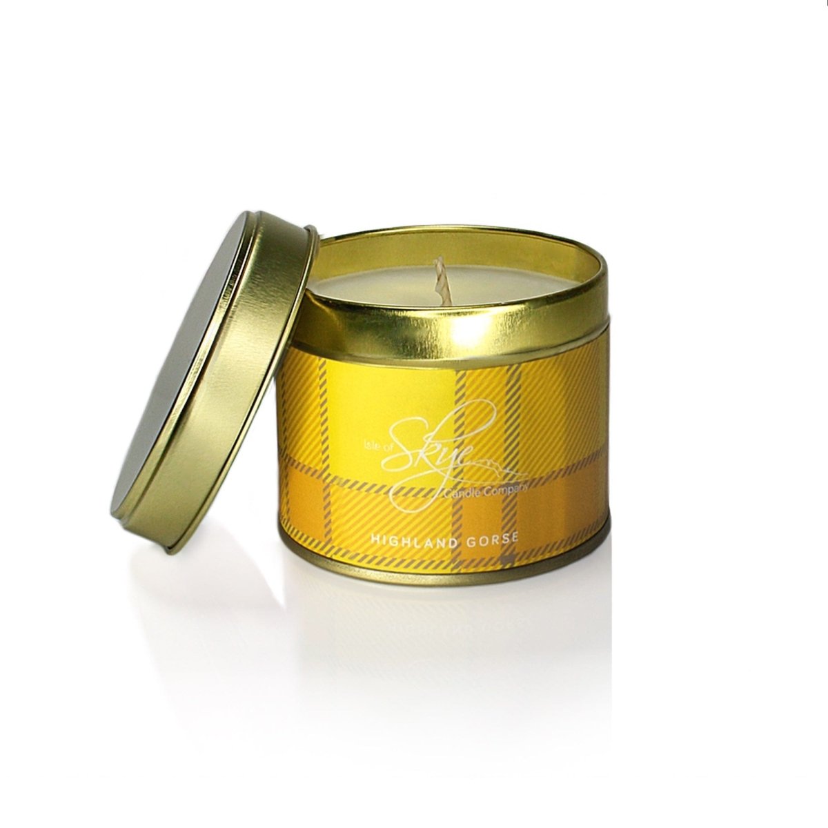 MoodCompanyNL - Geurkaars Bloesem (Highland Gorse) Blikje - 45 uur - Sojawas - Isle of Skye Candle - 5060346381930