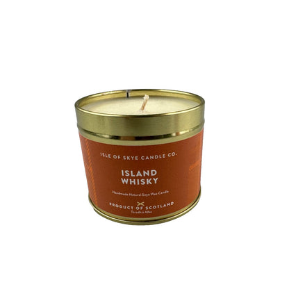 MoodCompanyNL - Geurkaars Island Whisky Blikje - 45 uur - Sojawas - Isle of Skye Candle - 5060346382692