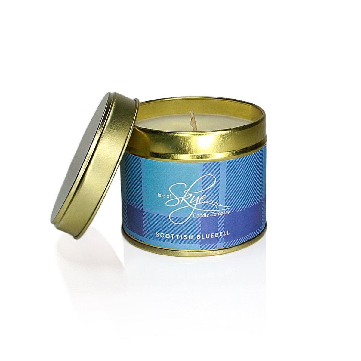 MoodCompanyNL - Geurkaars Scottish Bluebell Blikje - 45 uur - Sojawas - Isle of Skye Candle - 5060346381954